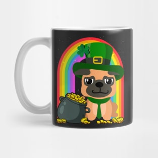 Bullmastiff Rainbow Irish Clover St Patrick Day Dog Gift design Mug